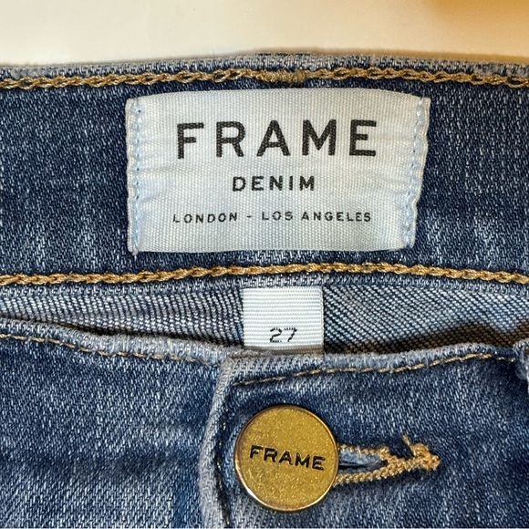 FRAME Le High Skinny Distressed Jeans 27 - Picture 7 of 9